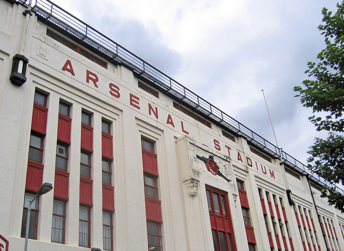 Arsenal Stadium East Stand Facade in Highbury