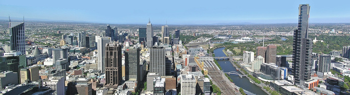 Panorama of Central Melbourne